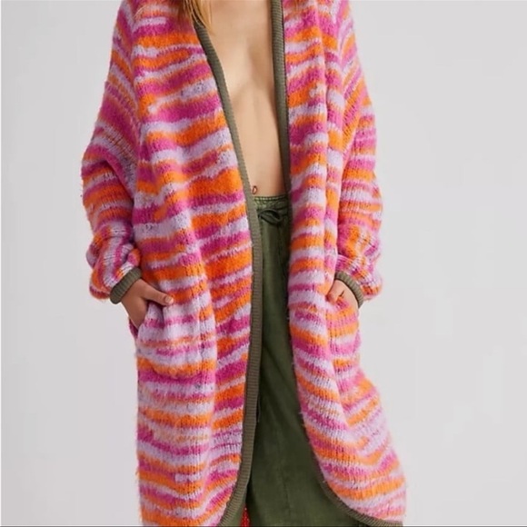 Free People Pink and Orange Knit Sweater - Picture 5 of 12